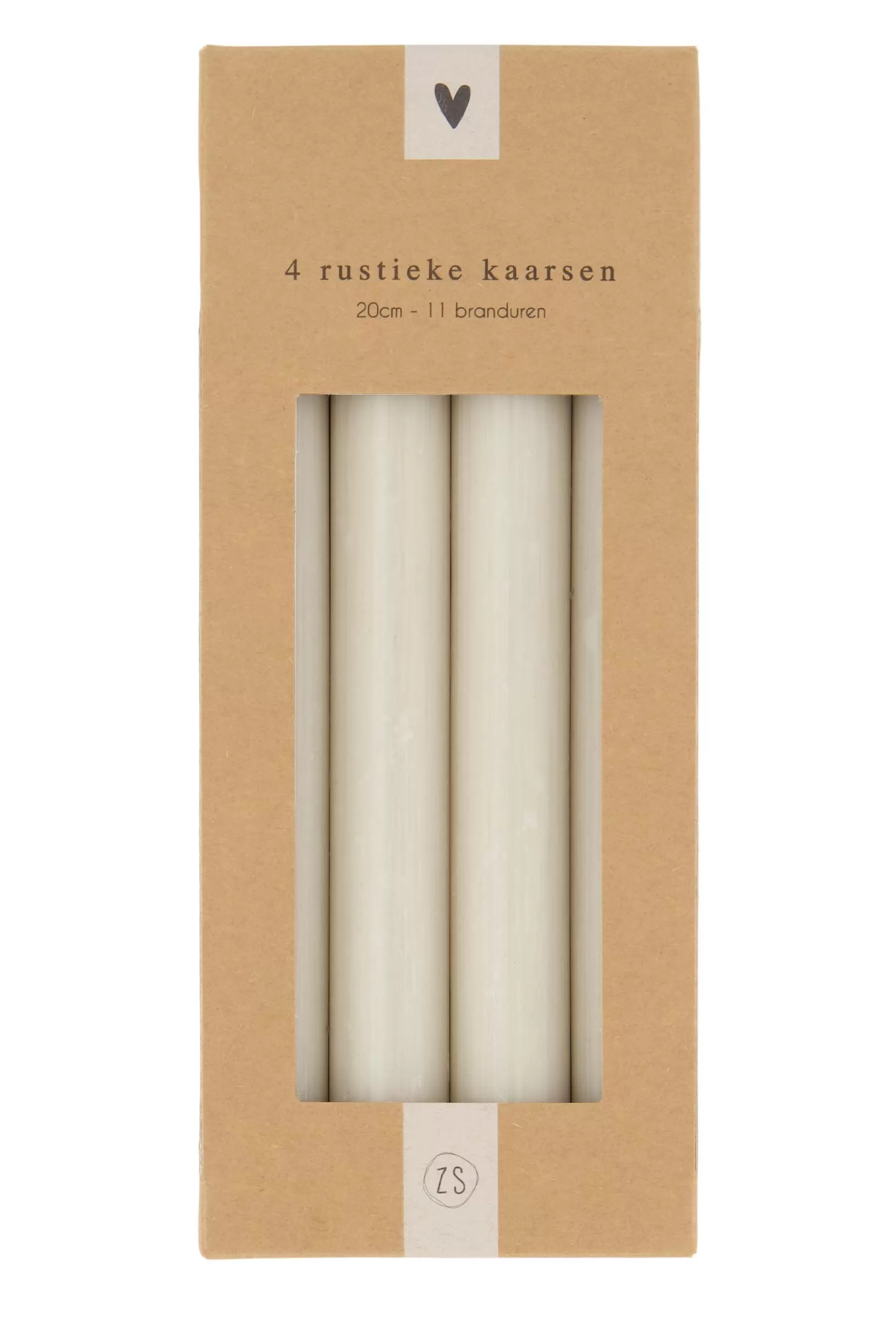 Store 4 rustieke kaarsen 20cm Kaarsen