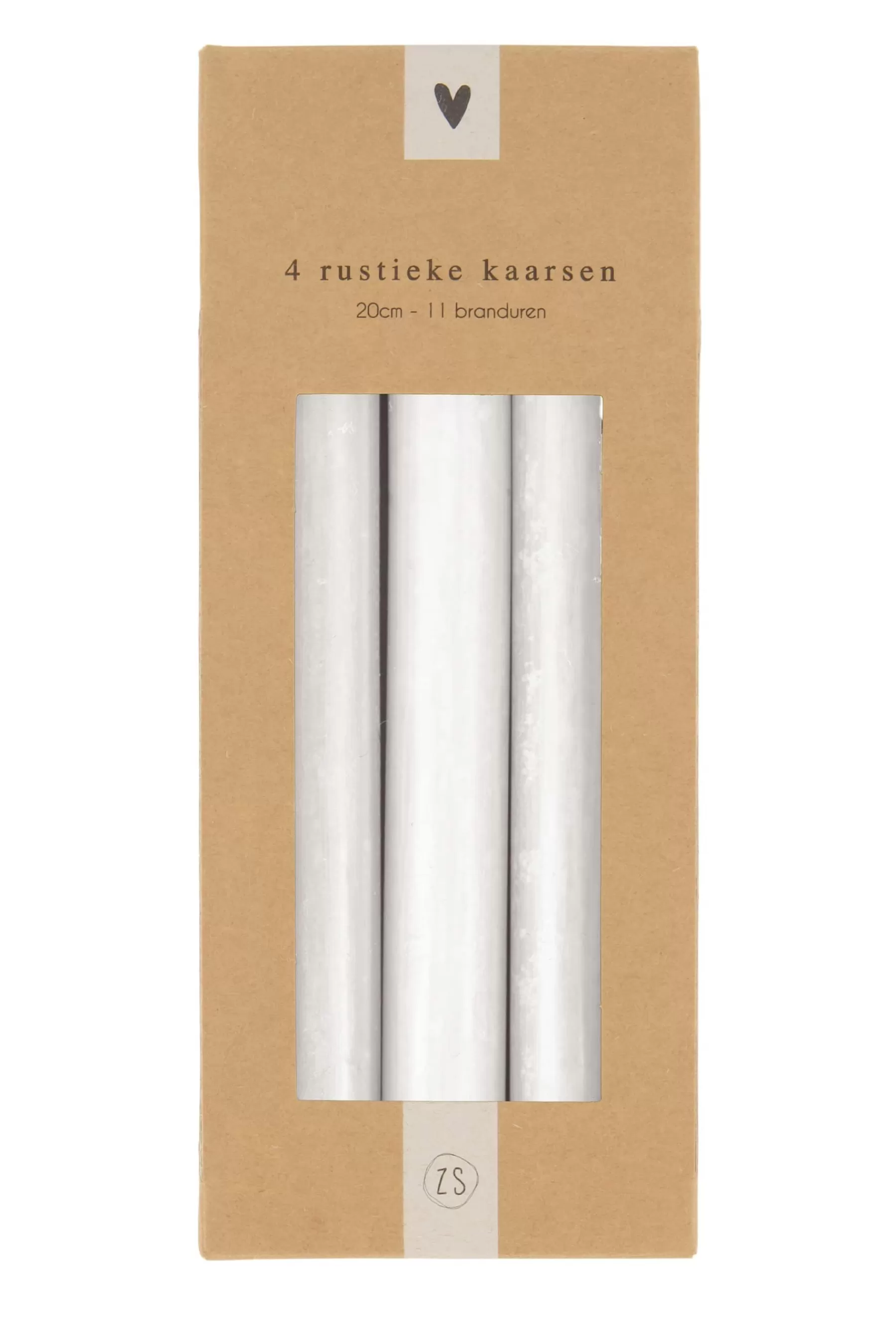 New 4 rustieke kaarsen 20cm Kaarsen