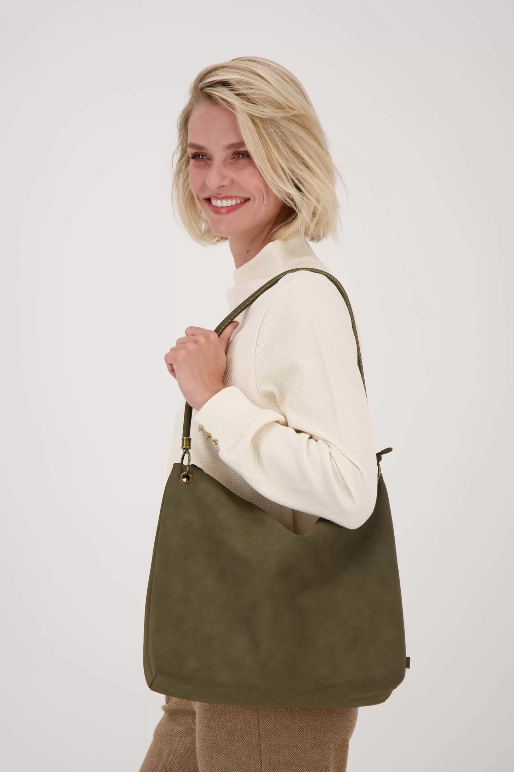Shop basic schoudertas met hengsel L Schoudertassen & Handtassen