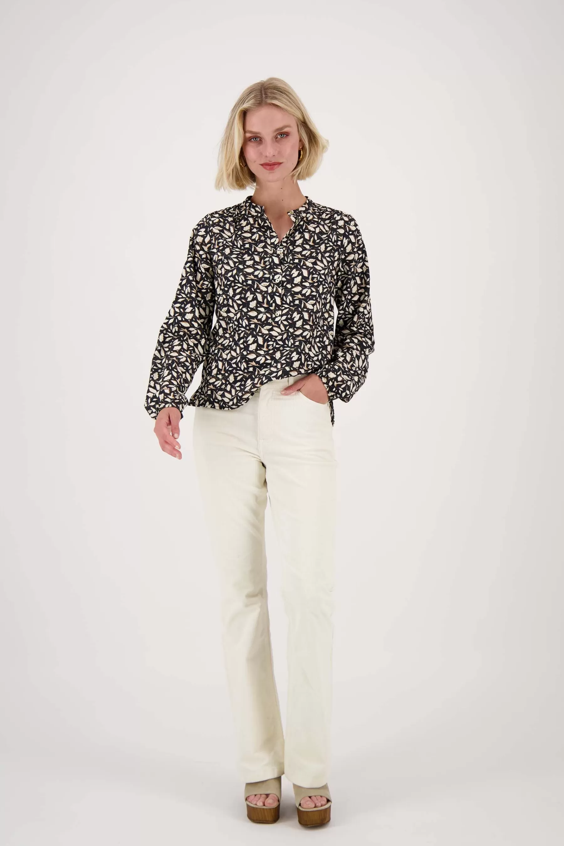 Best Sale blouse blaadjes print Tops