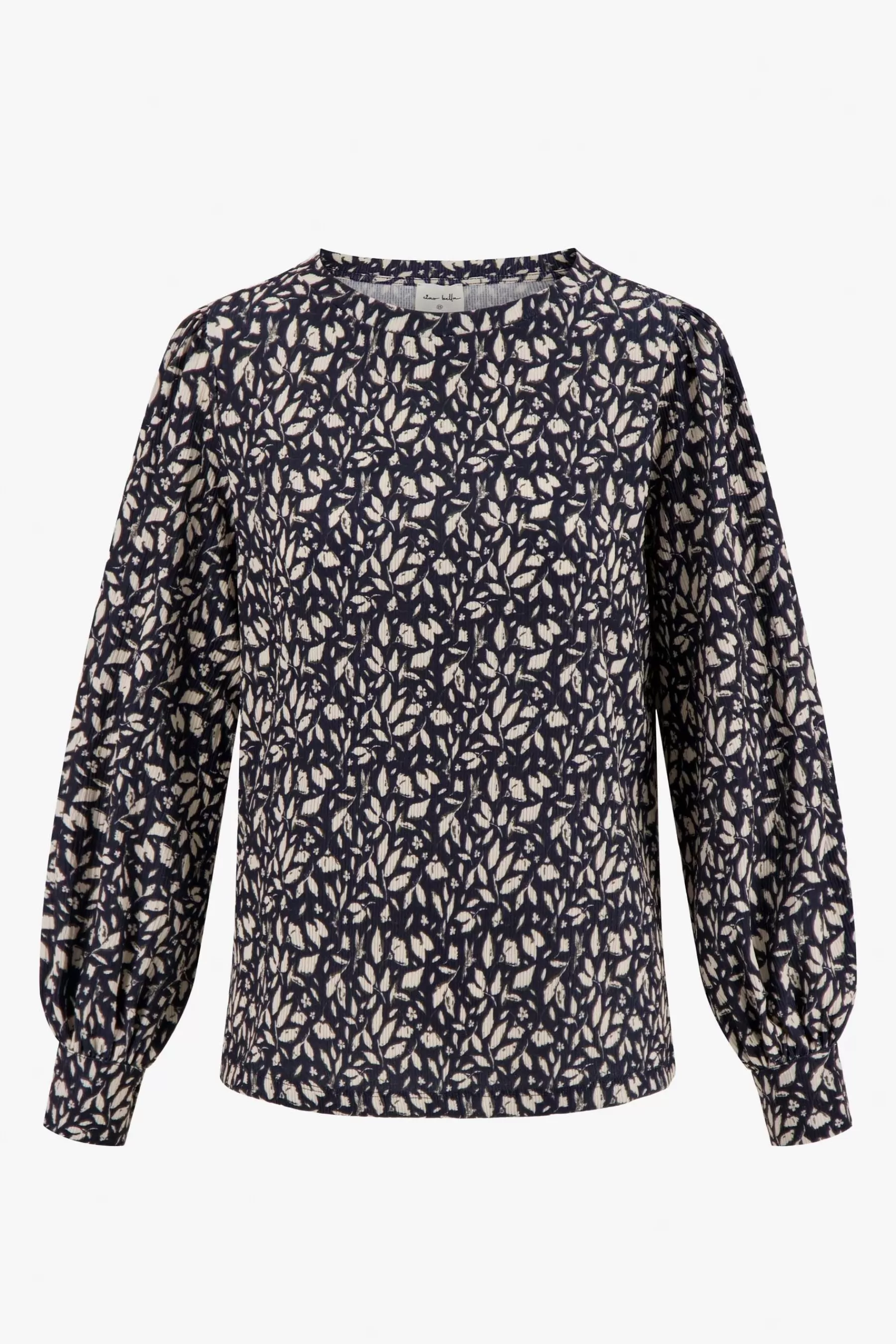 Discount boothals top met blaadjesprint Tops