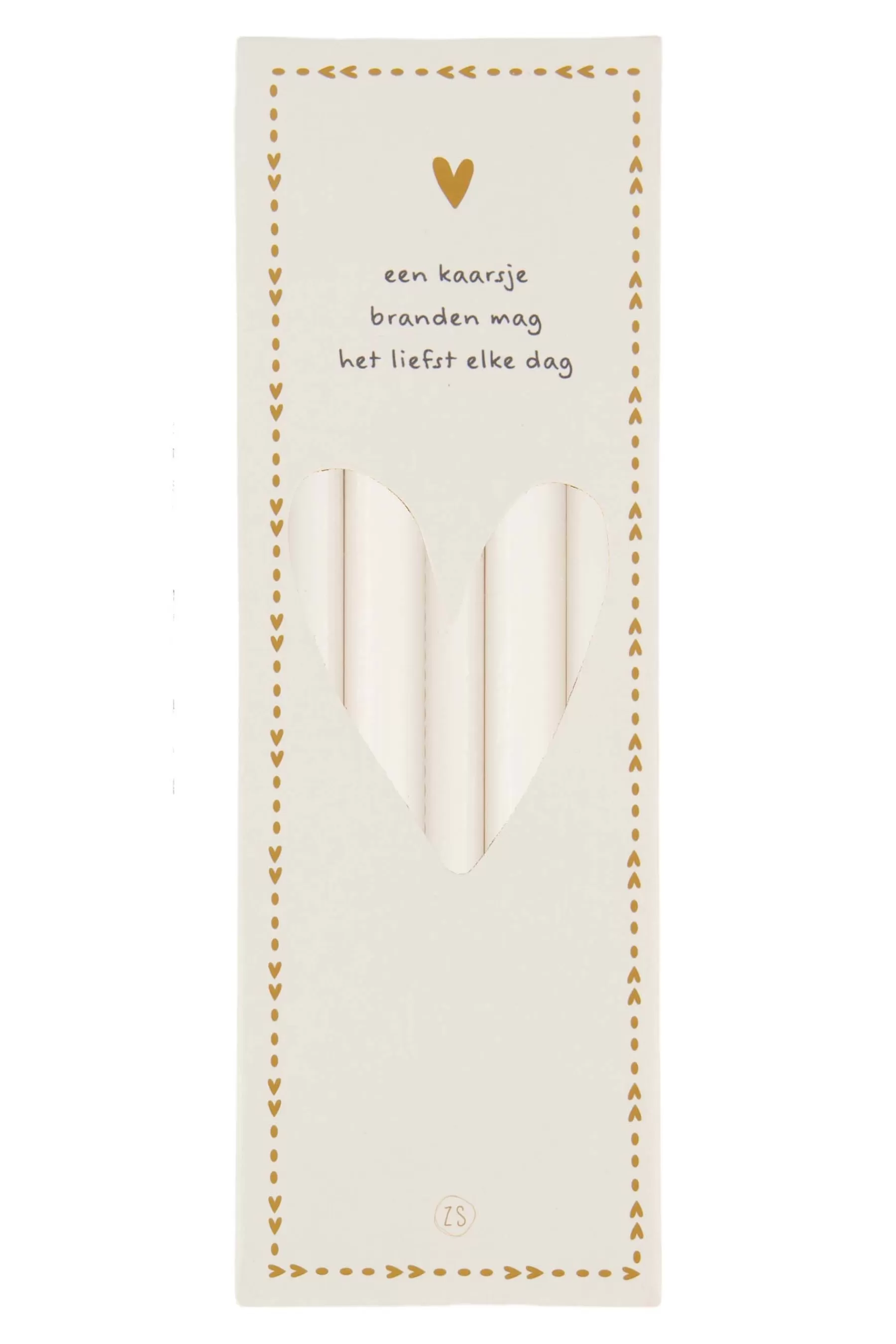 Cheap doosje met 10 smalle kaarsjes 17cm off white Kaarsen