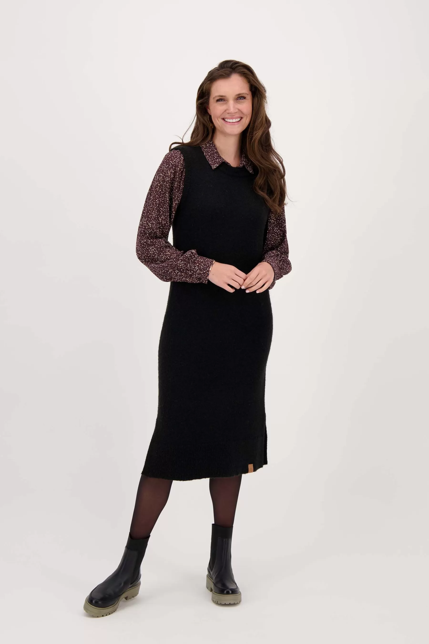 Fashion gebreide spencer jurk Jurkjes & Rokken