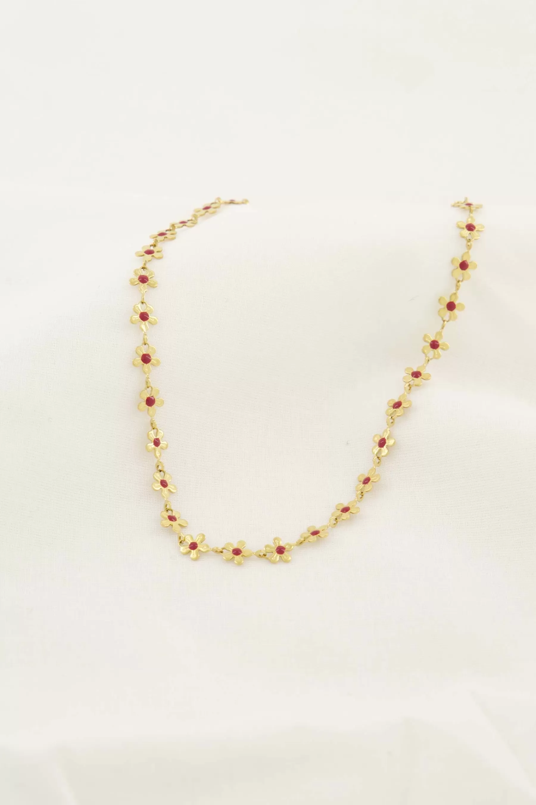 Best Sale ketting met bloemen roze rood Kettingen