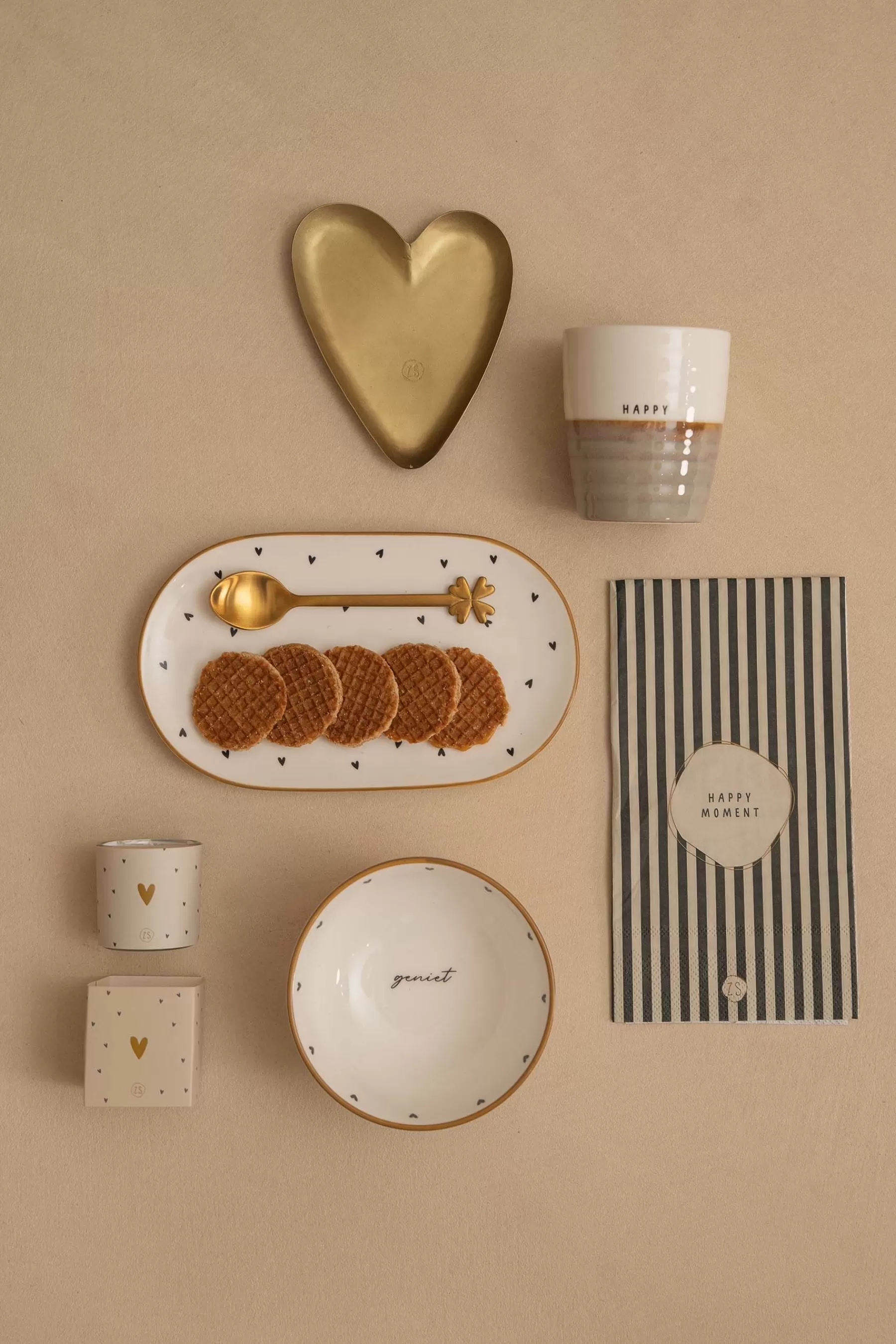 Clearance koffiemok happy Servies