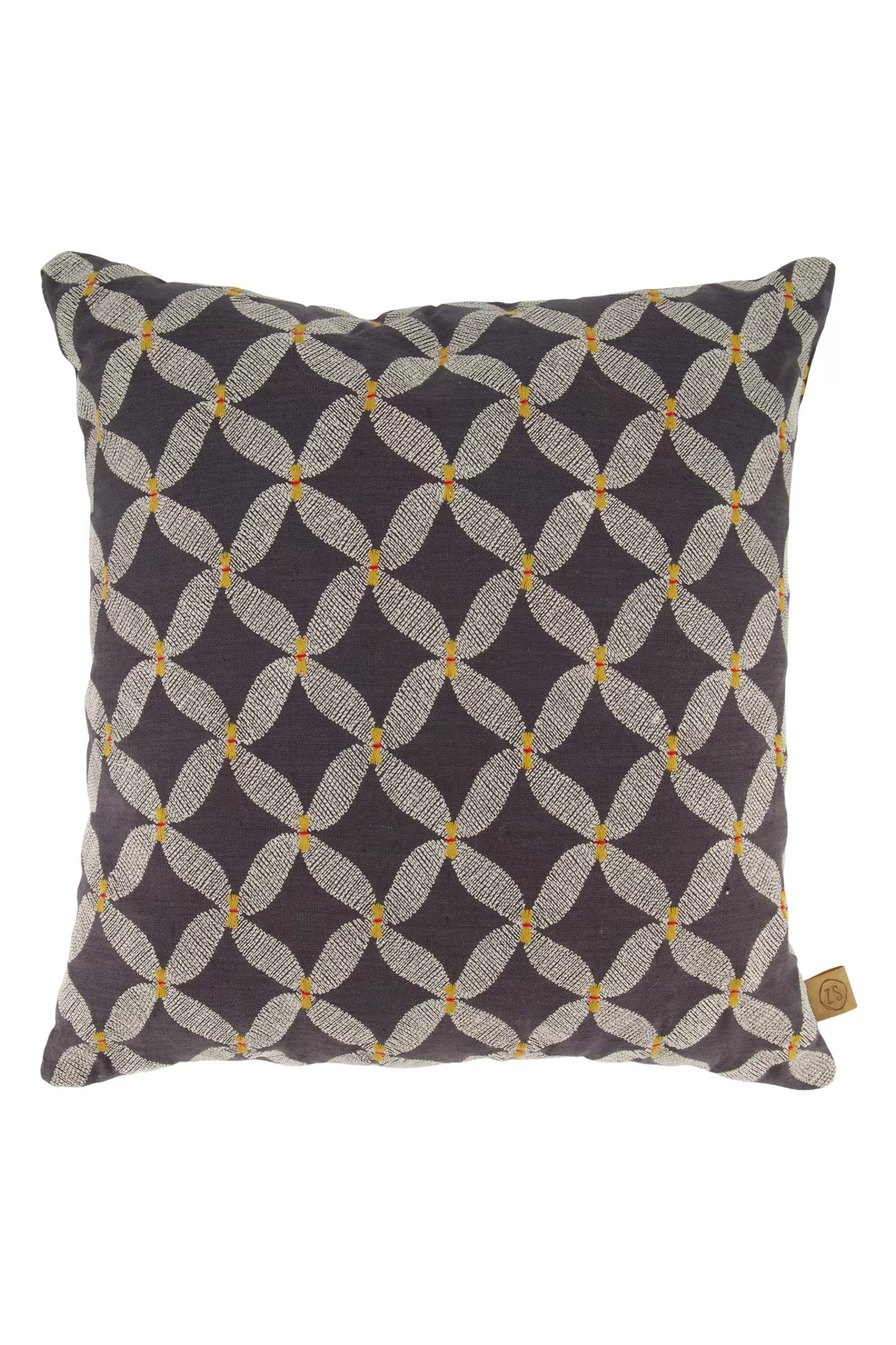 Best Sale kussen grafisch gewoven patroon 45x45cm antracietgrijs Kussens