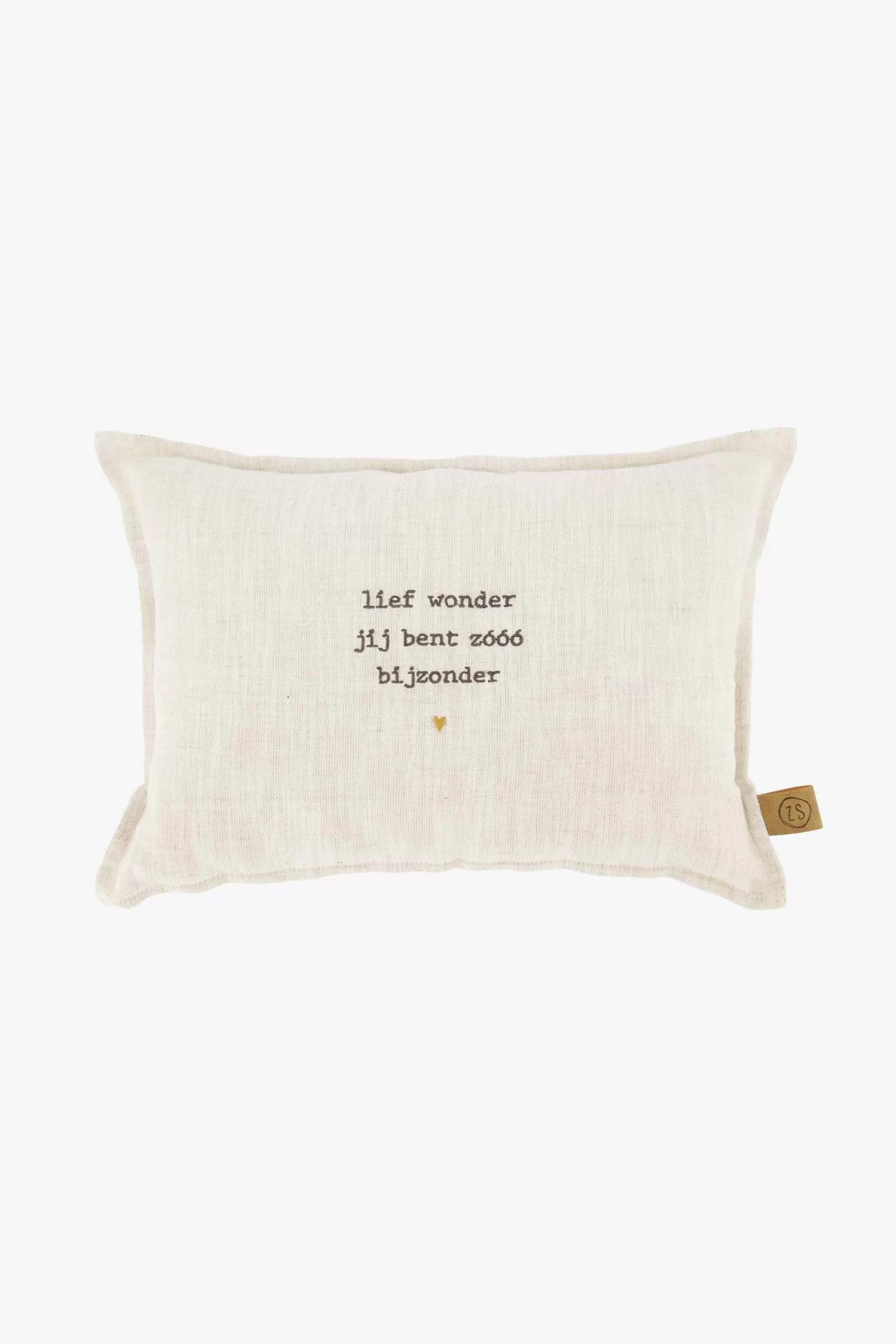 Best kussen lief klein wonder 25x35cm peper en zout Kussens