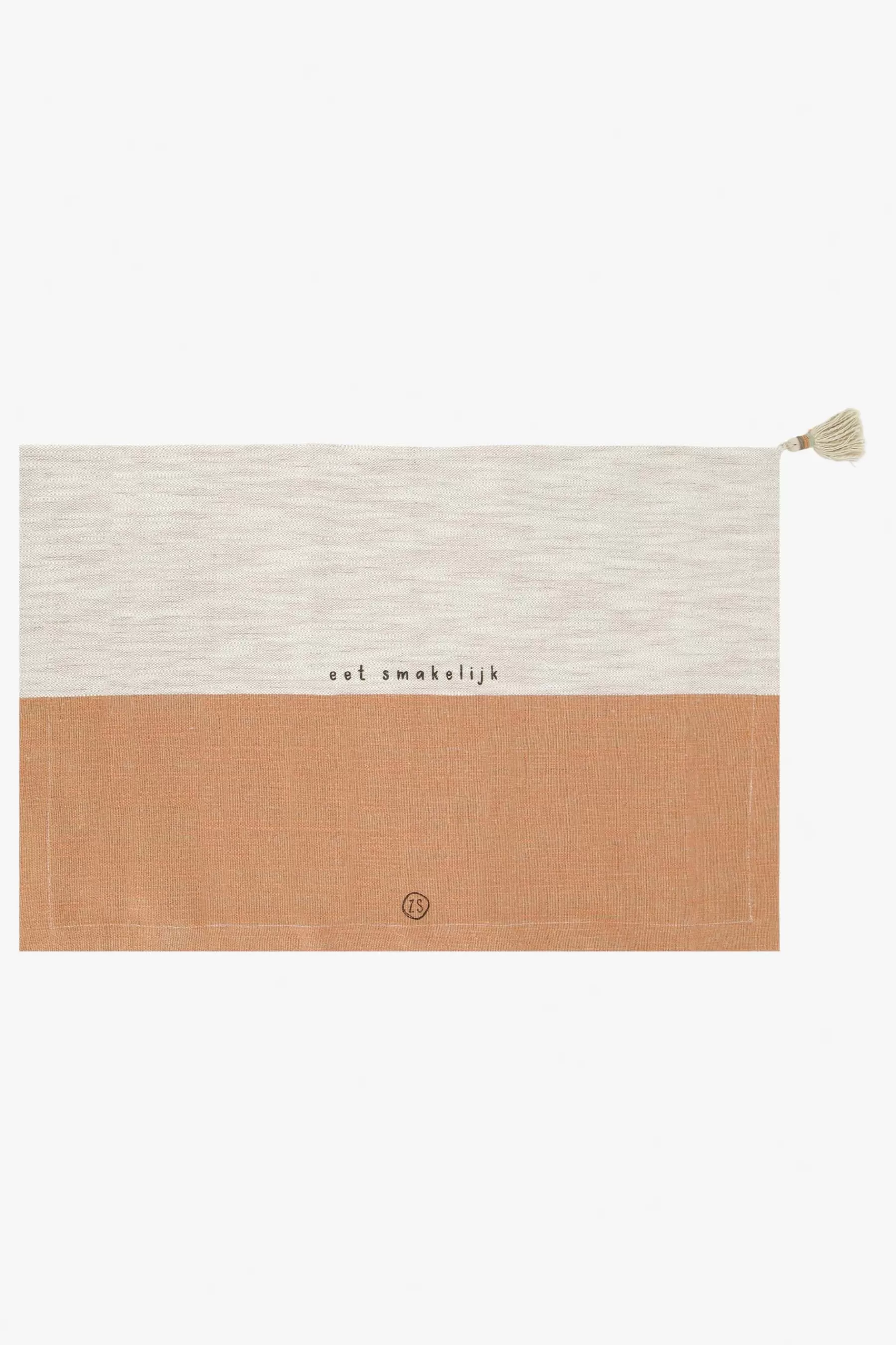Online placemat geniet zand/terra roze Keukentextiel