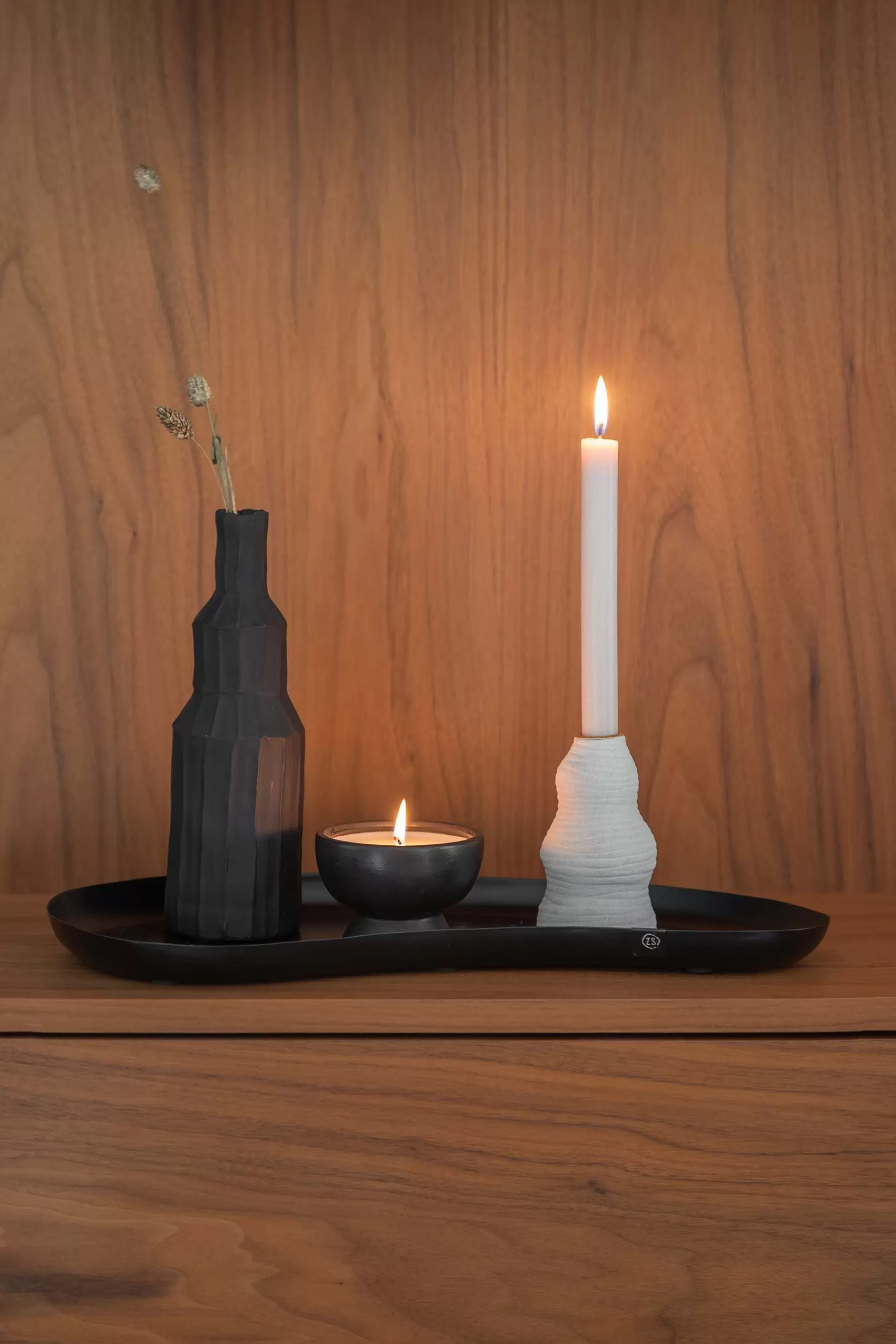 New polystone vaas lijnen Vazen & Potten
