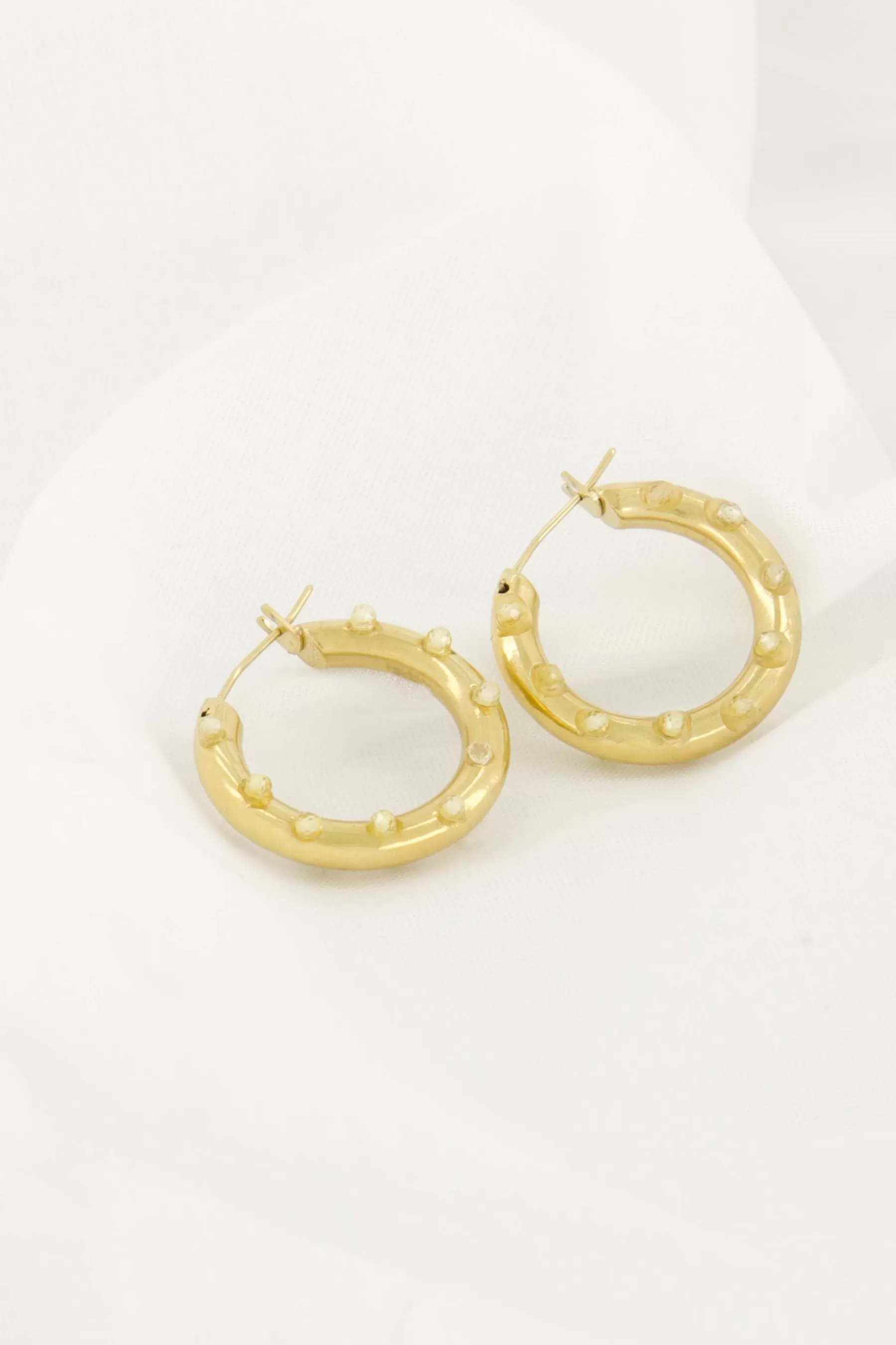 Flash Sale ronde oorbel met steentjes Oorbellen