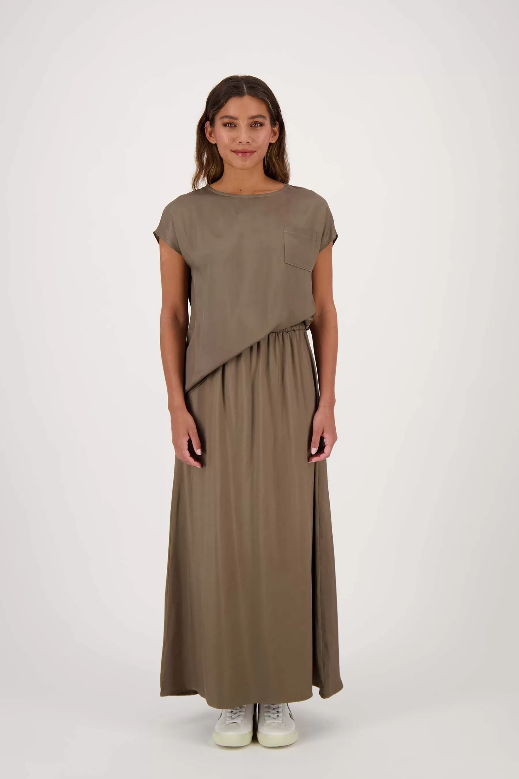 Shop satijnen twill top met boothals Tops