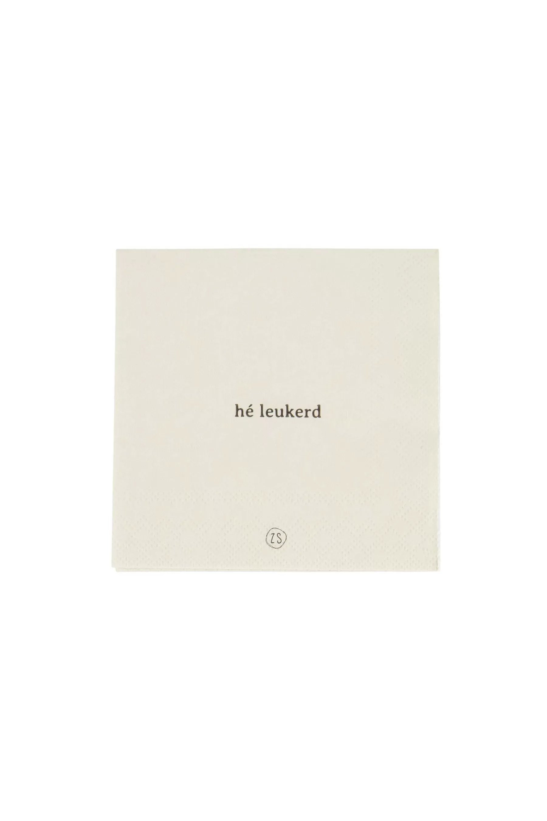 New servetten he leukerd hartje 12,5x12,5cm grijs Servetten