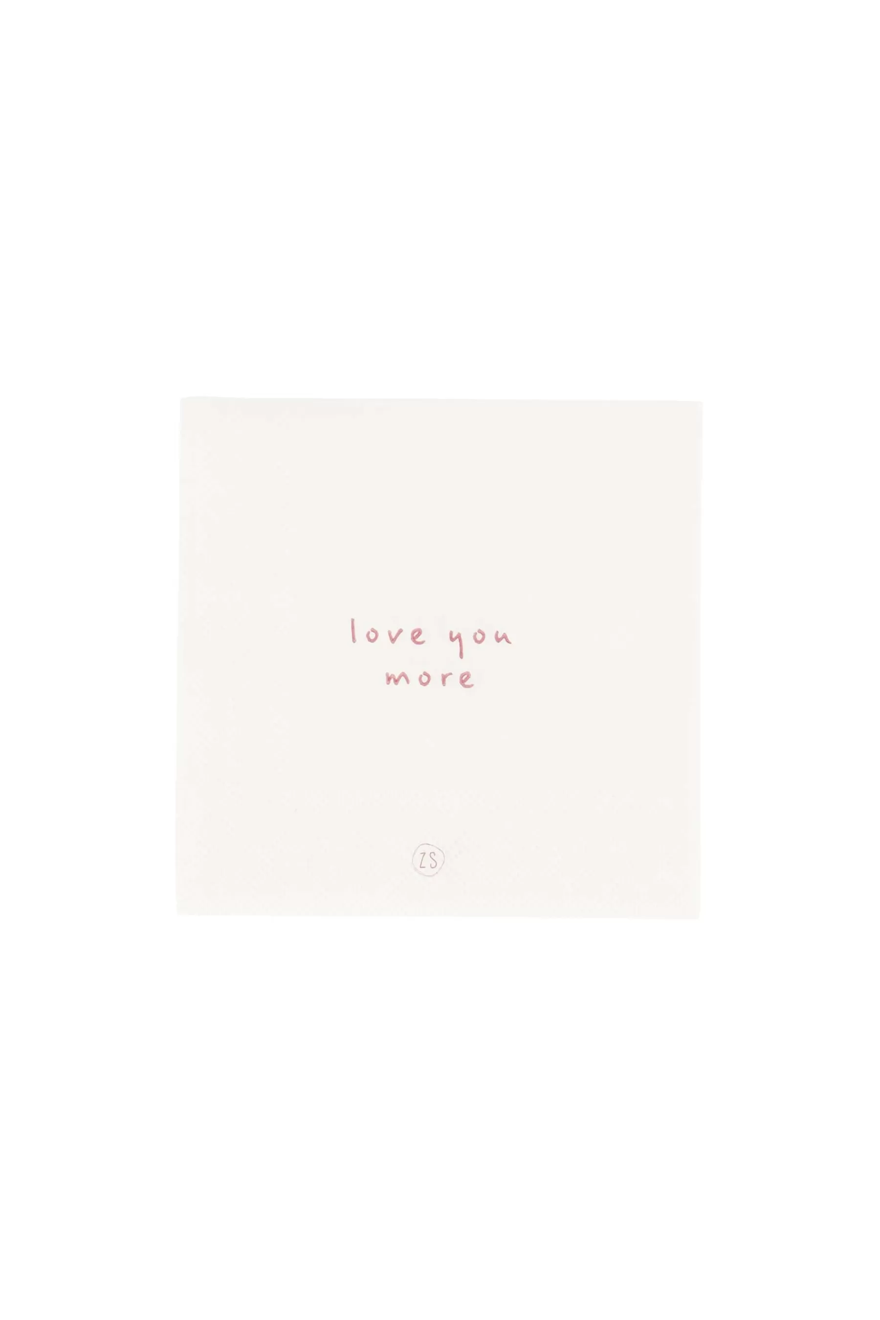 Best Sale servetten love you more 12,5x12,5cm off white/rood Servetten
