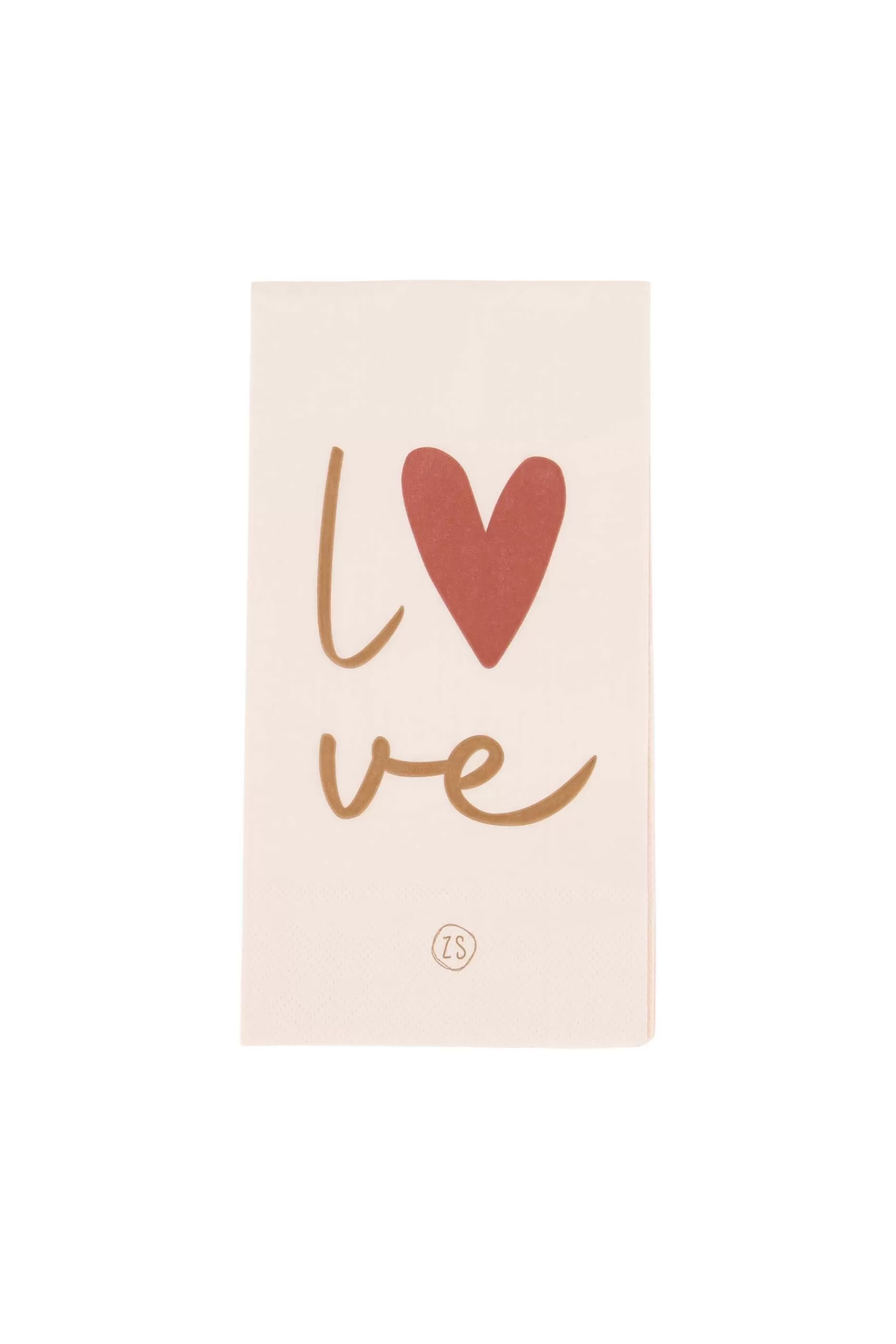 New servetten rechthoek 11x20cm love Servetten