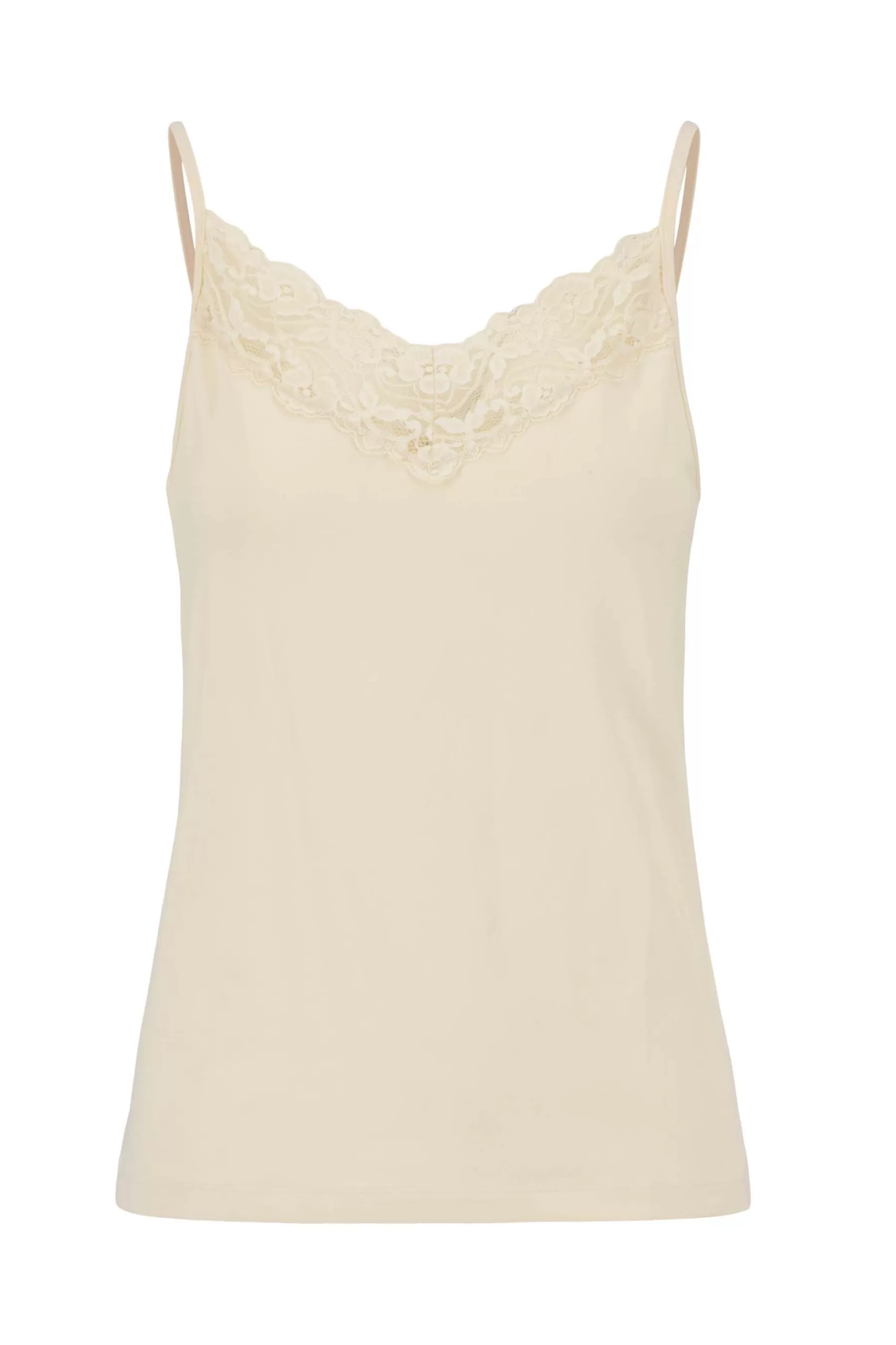 Best spaghetti top met kant Tops