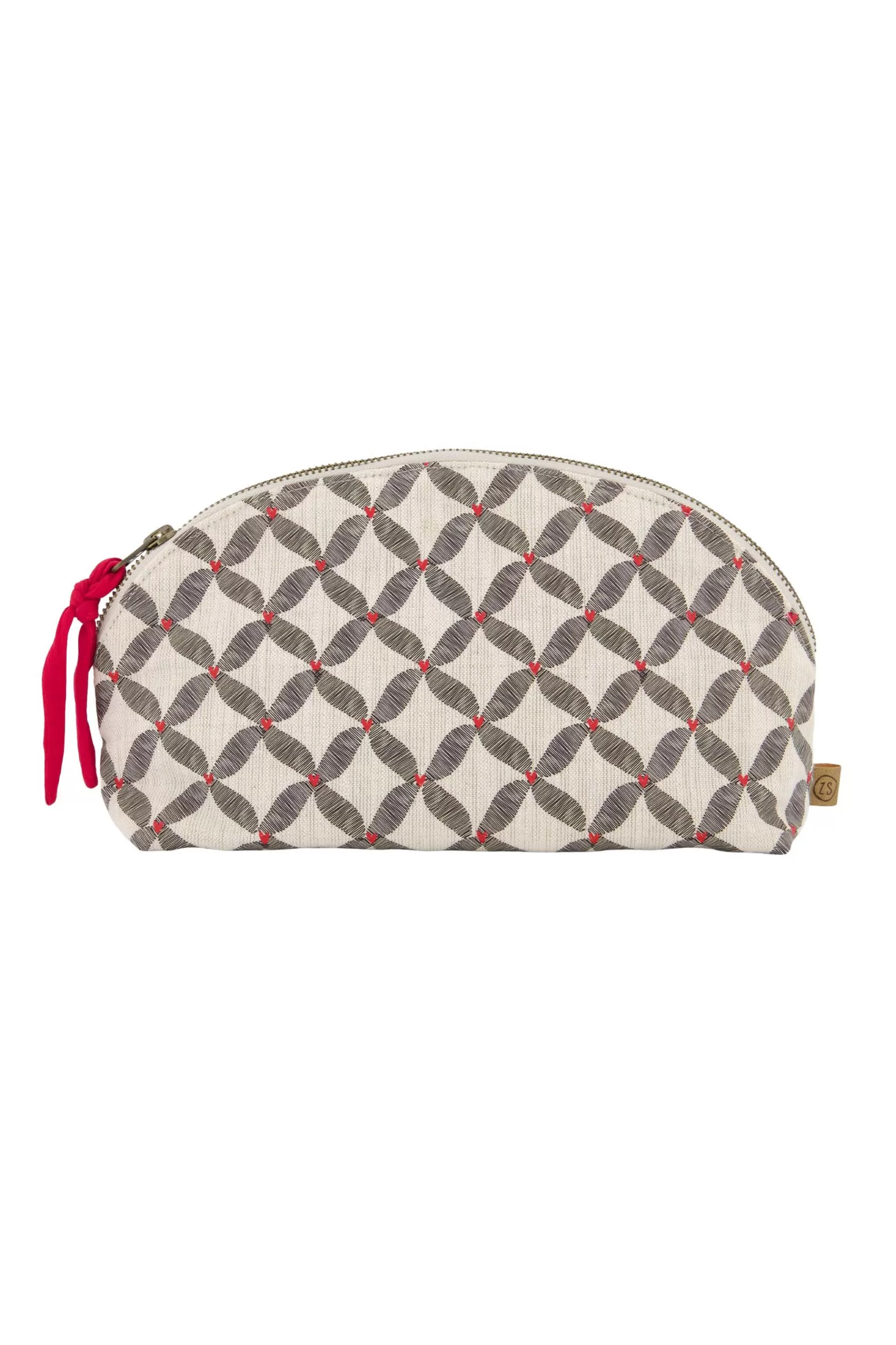 Sale toilettas print antracietgrijs/roze rood Toilettassen