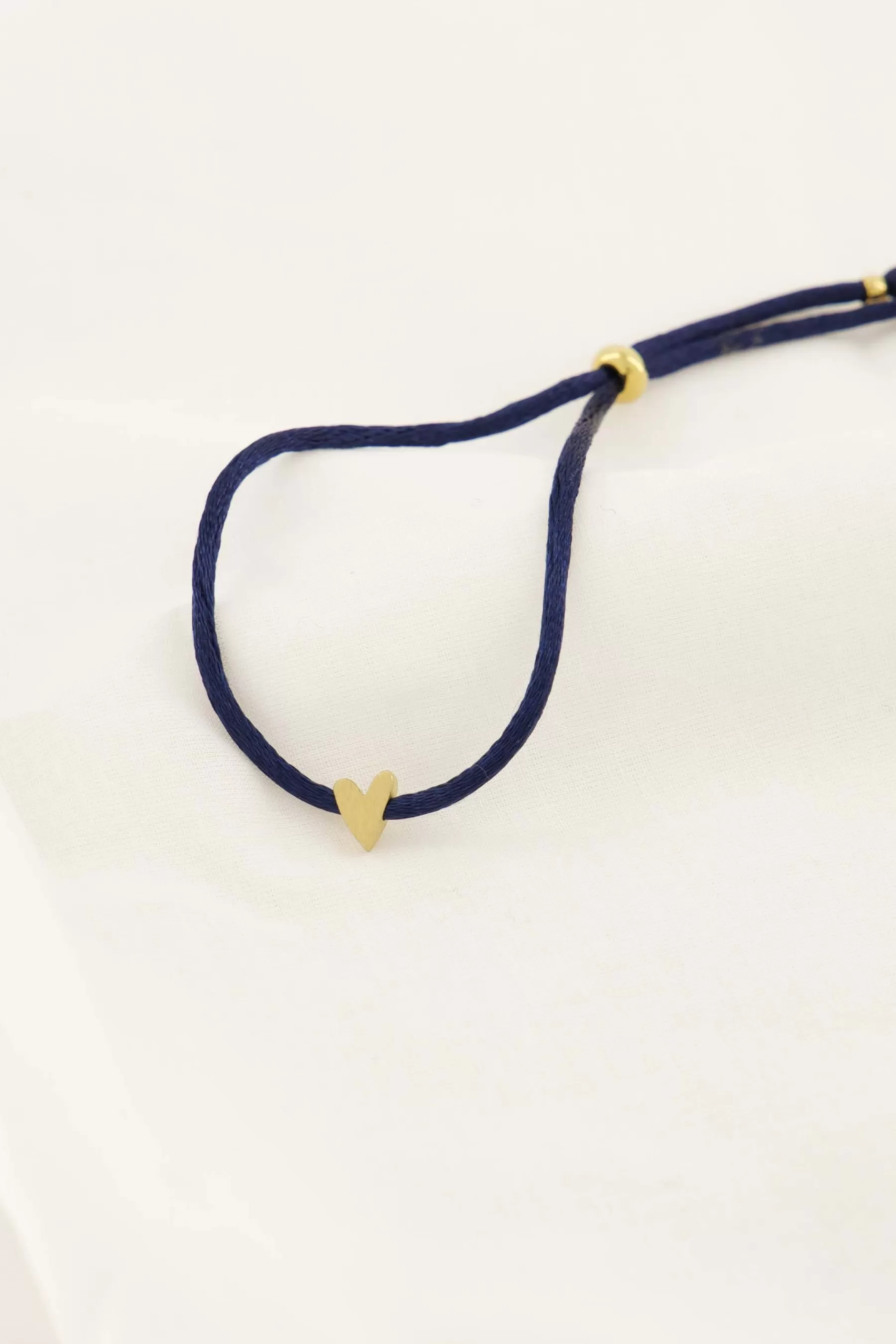 Store touwarmbandje hartje Armbandjes