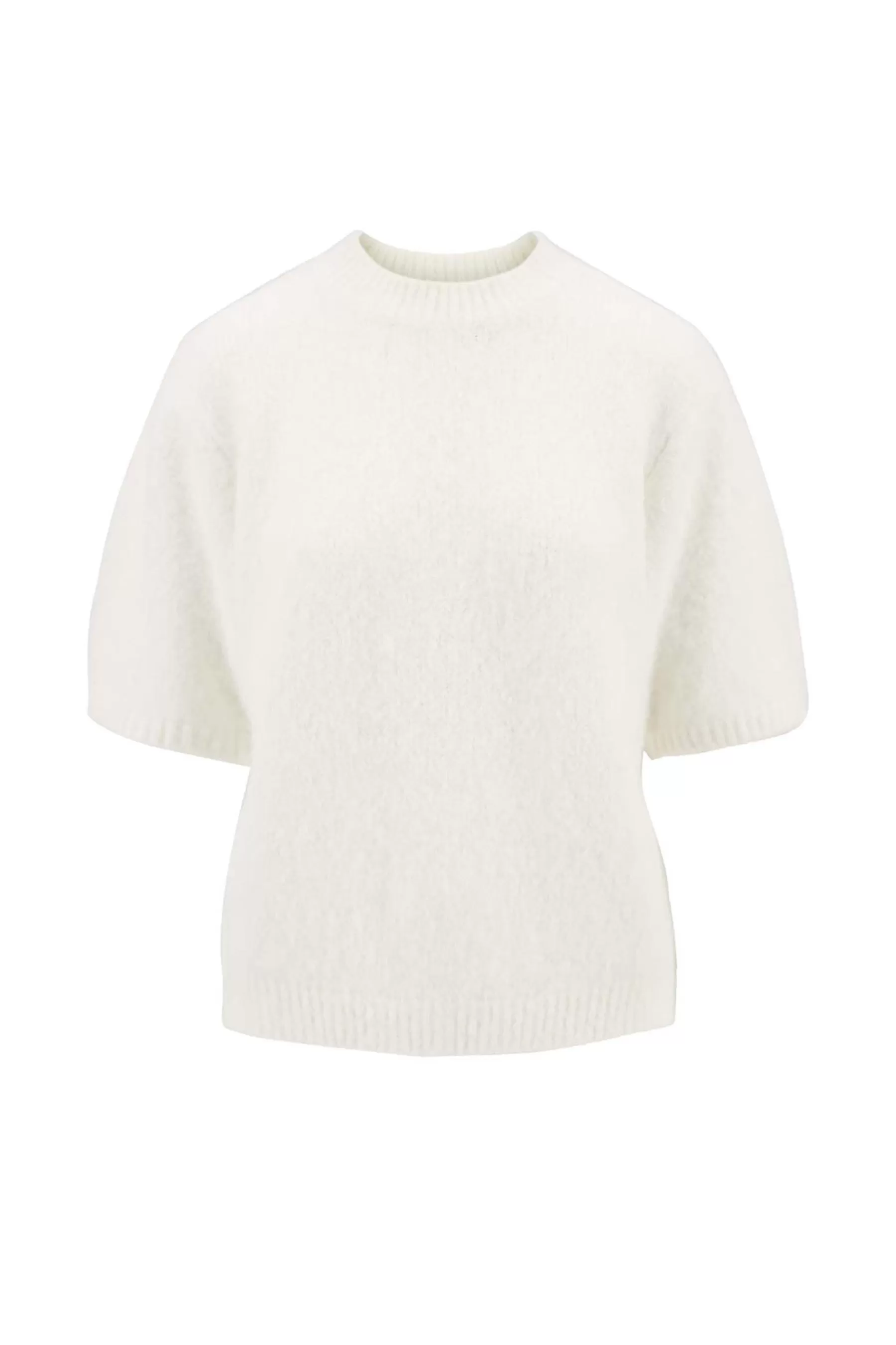 Store trui met boothals off white Truien