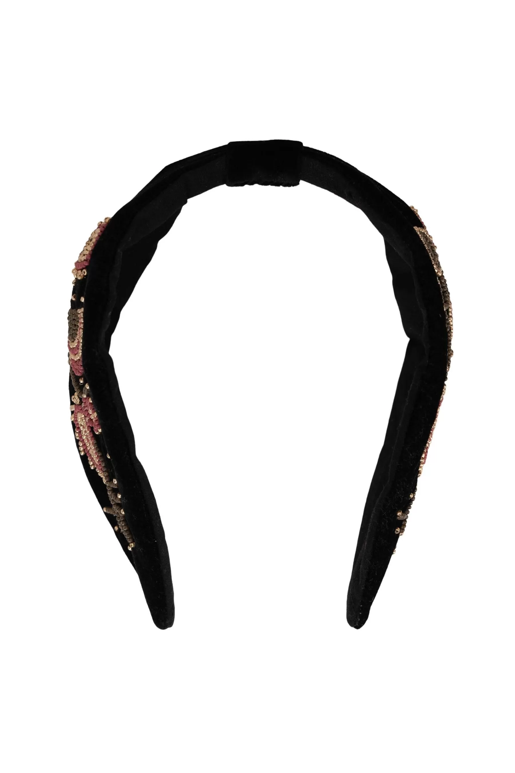 Fashion velvet haarband met geborduurde kraaltjes Sjaals & Accessoires