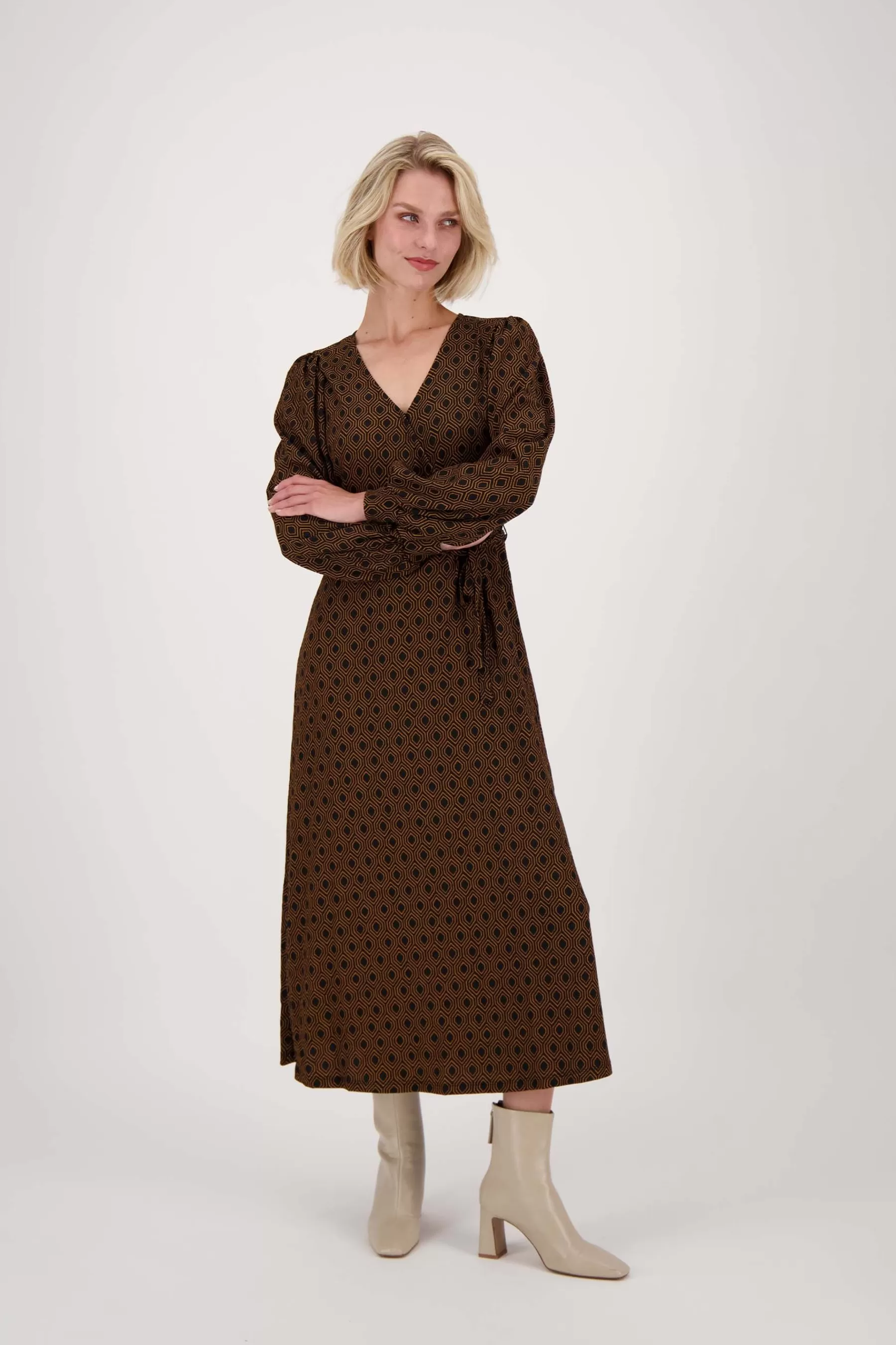 Fashion wikkeljurk met blockprint Jurkjes & Rokken